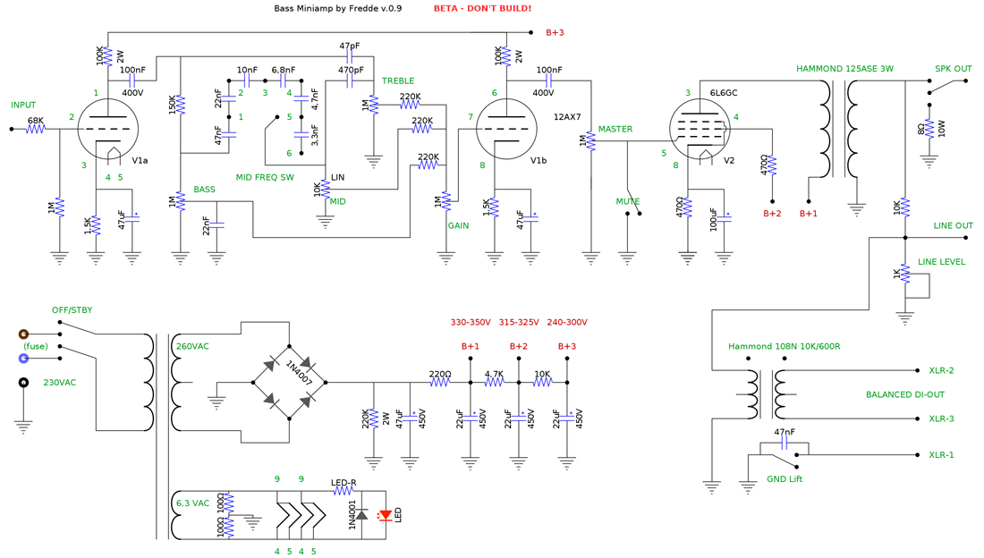 Xotic bb preamp схема